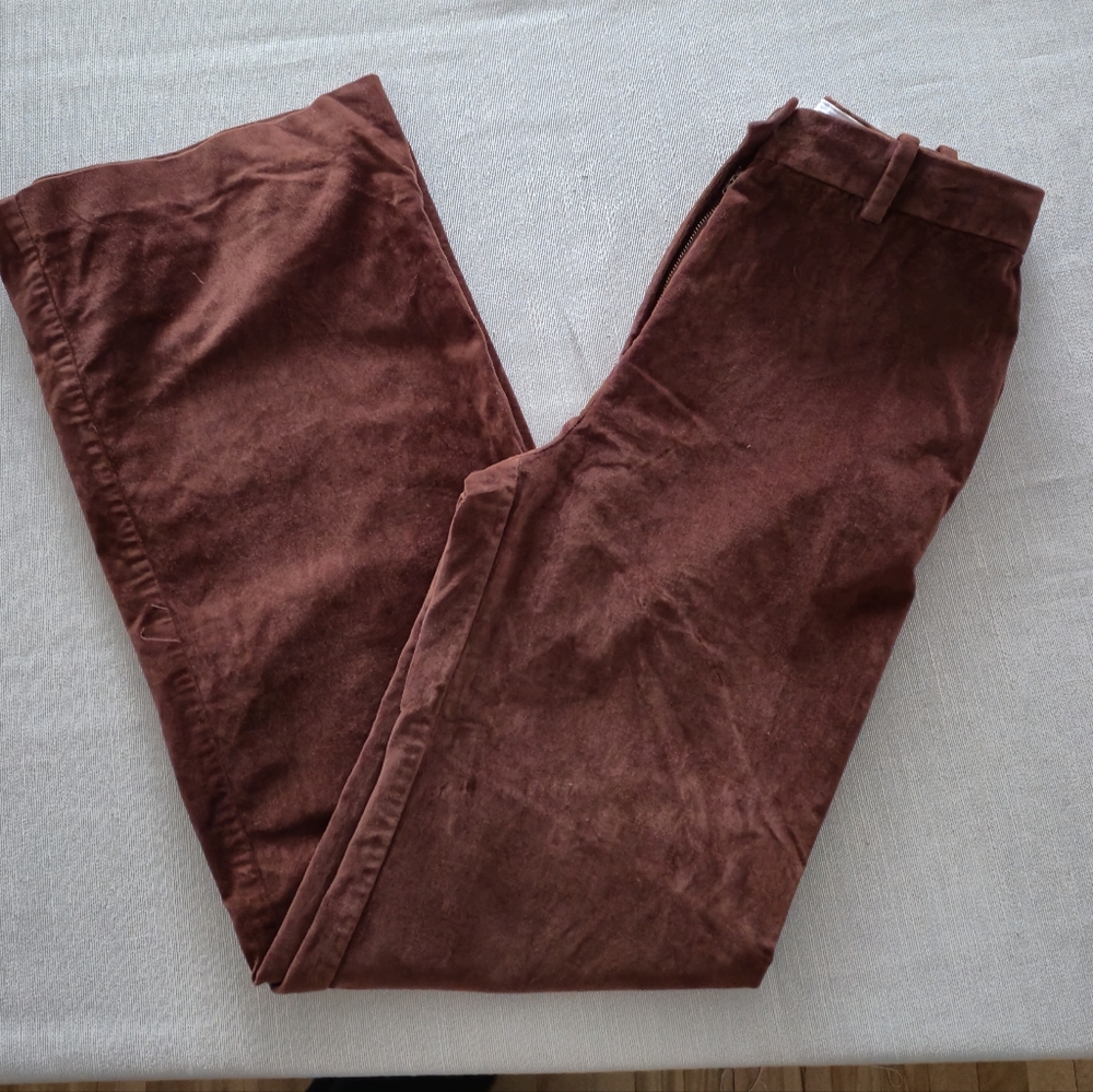 Wilfred Brown Cognac Corfuory Velvet Wide Leg Pants